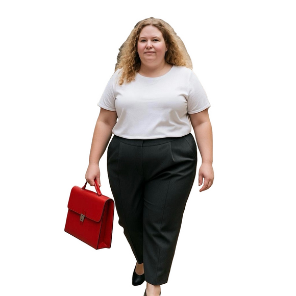 dressbarn Pants - Dressbarn Dark Grey Lined  Plus Size Trousers in size 20